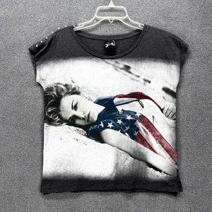 2Kuhl Top Shirt America Flag Women Size S/P Dark‎ Gray Sleeveless